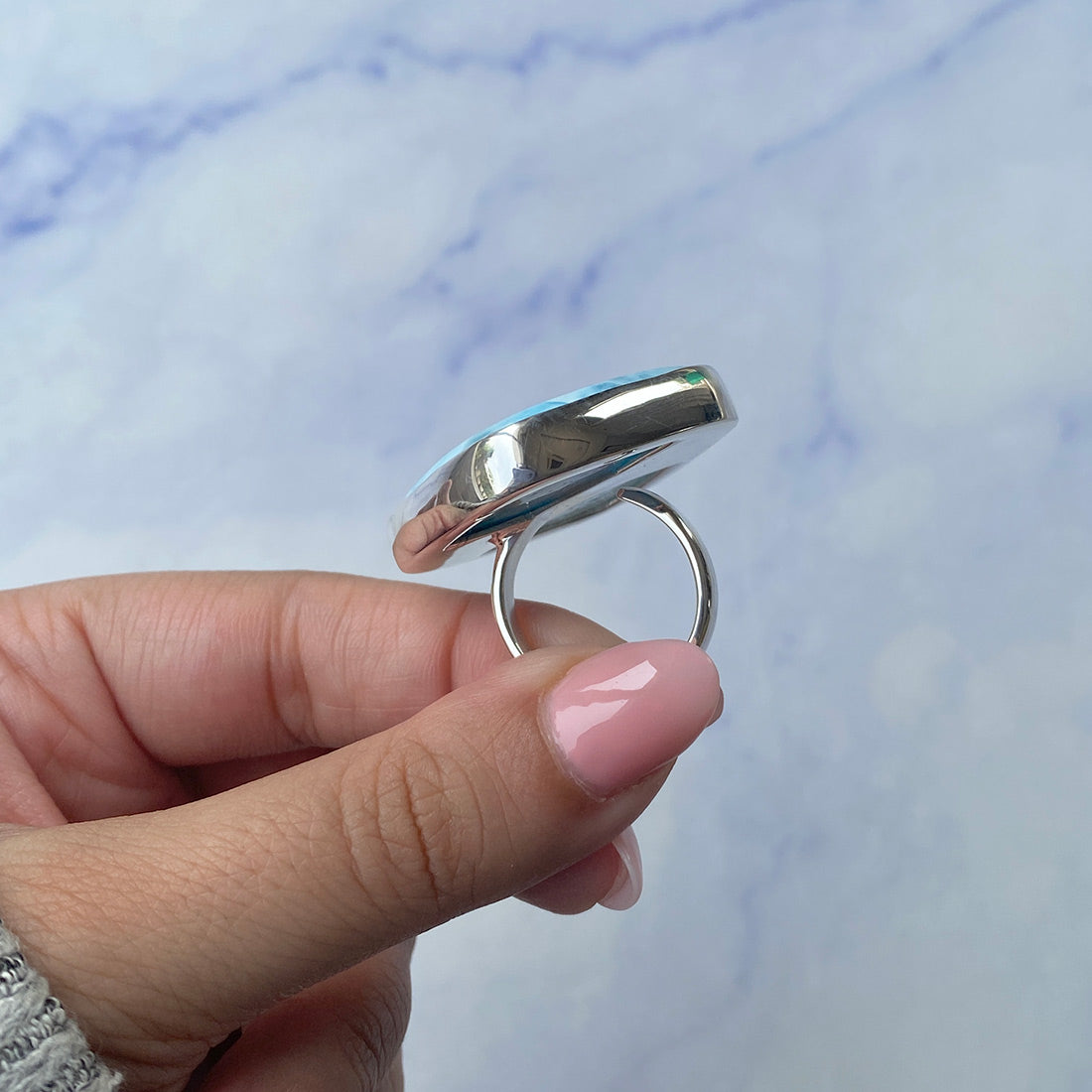 Larimar Adjustable Ring-(LAR-R-352.)