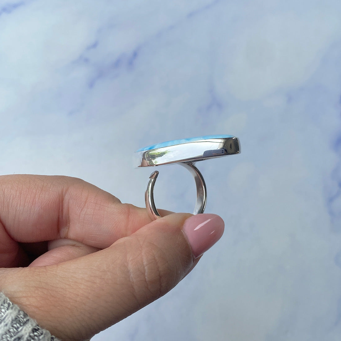 Larimar Adjustable Ring-(LAR-R-353.)