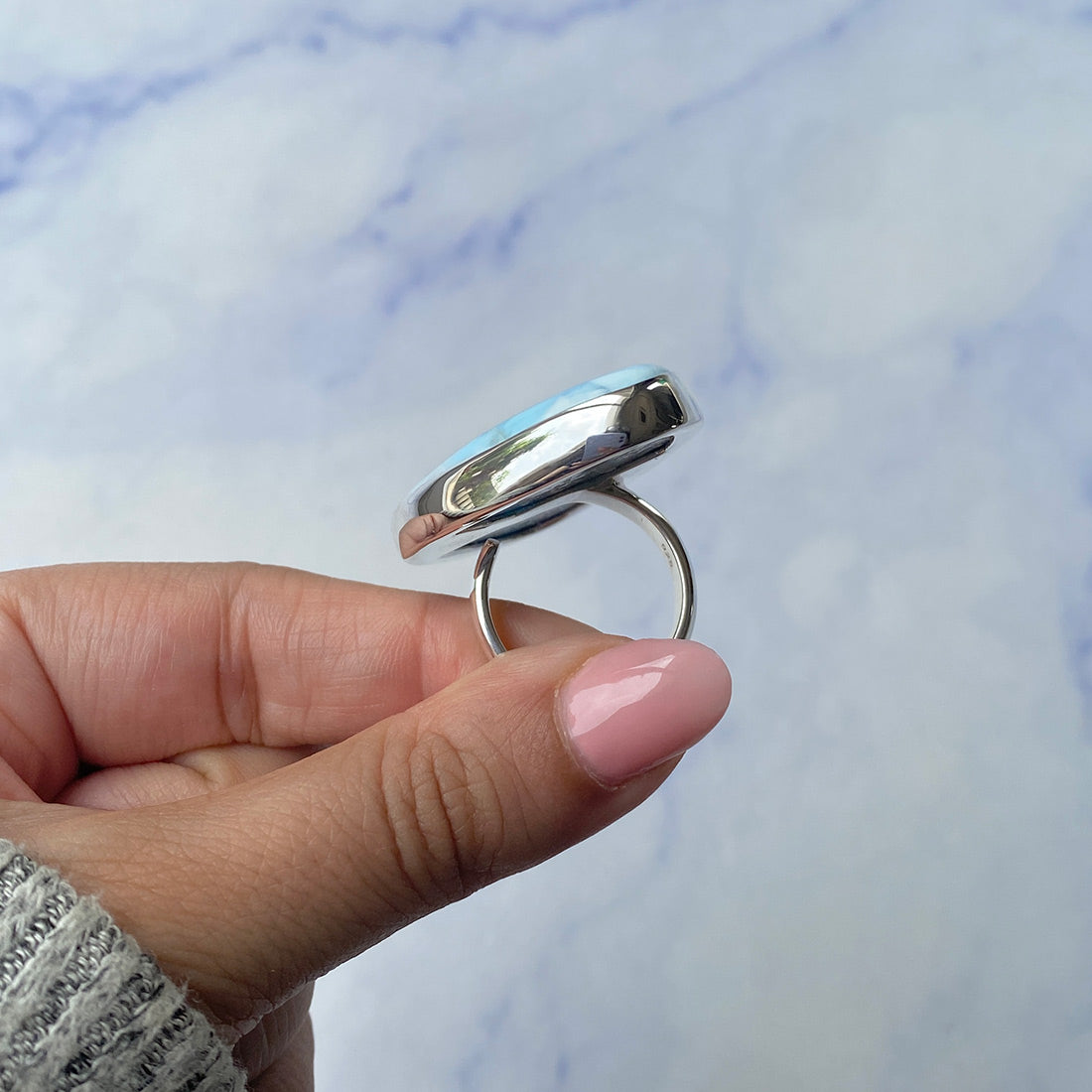 Larimar Adjustable Ring-(LAR-R-357.)