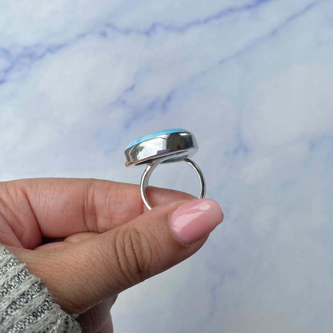 Larimar Adjustable Ring-(LAR-R-358.)