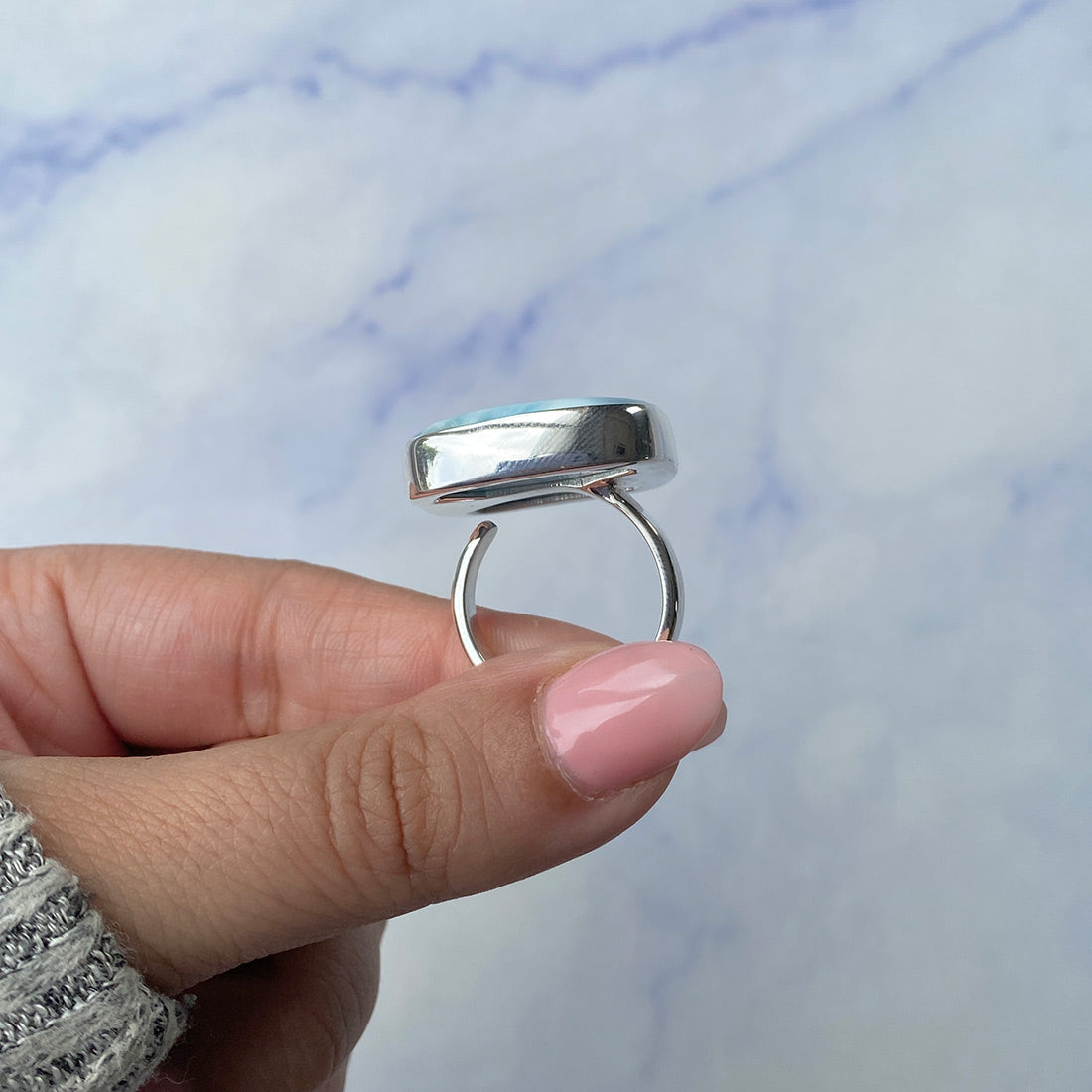 Larimar Adjustable Ring-(LAR-R-359.)