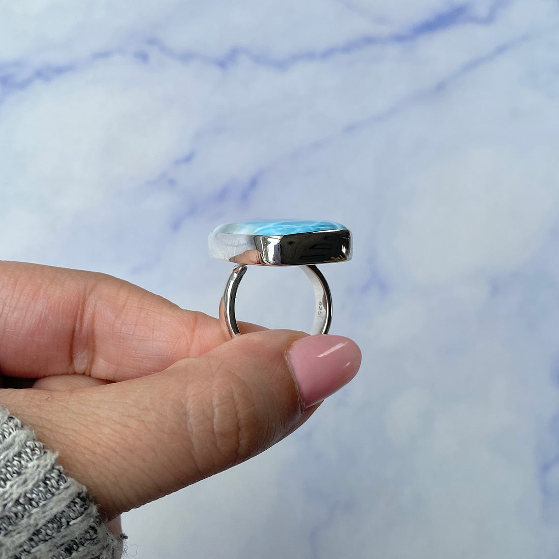 Larimar Adjustable Ring-(LAR-R-362.)