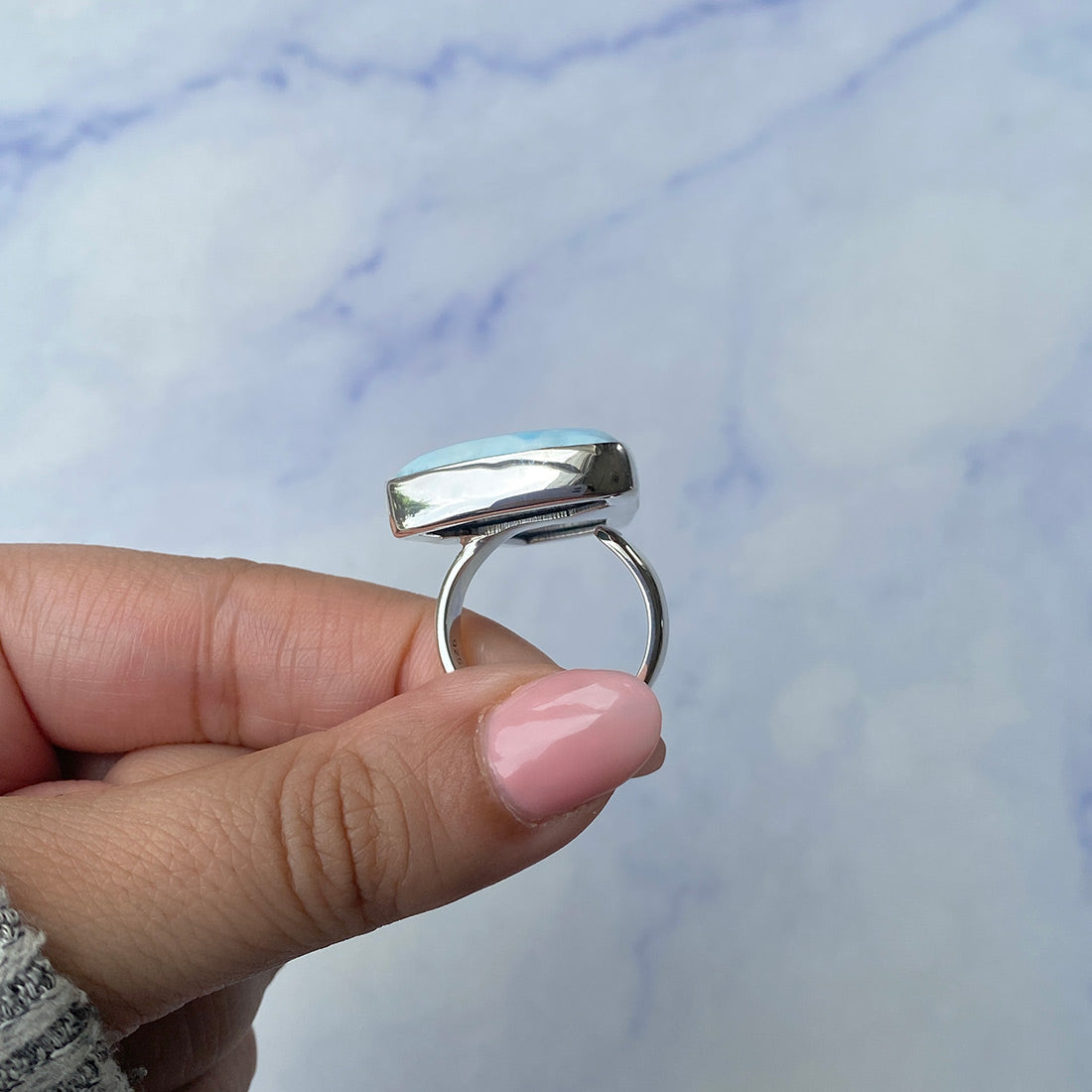 Larimar Adjustable Ring-(LAR-R-363.)