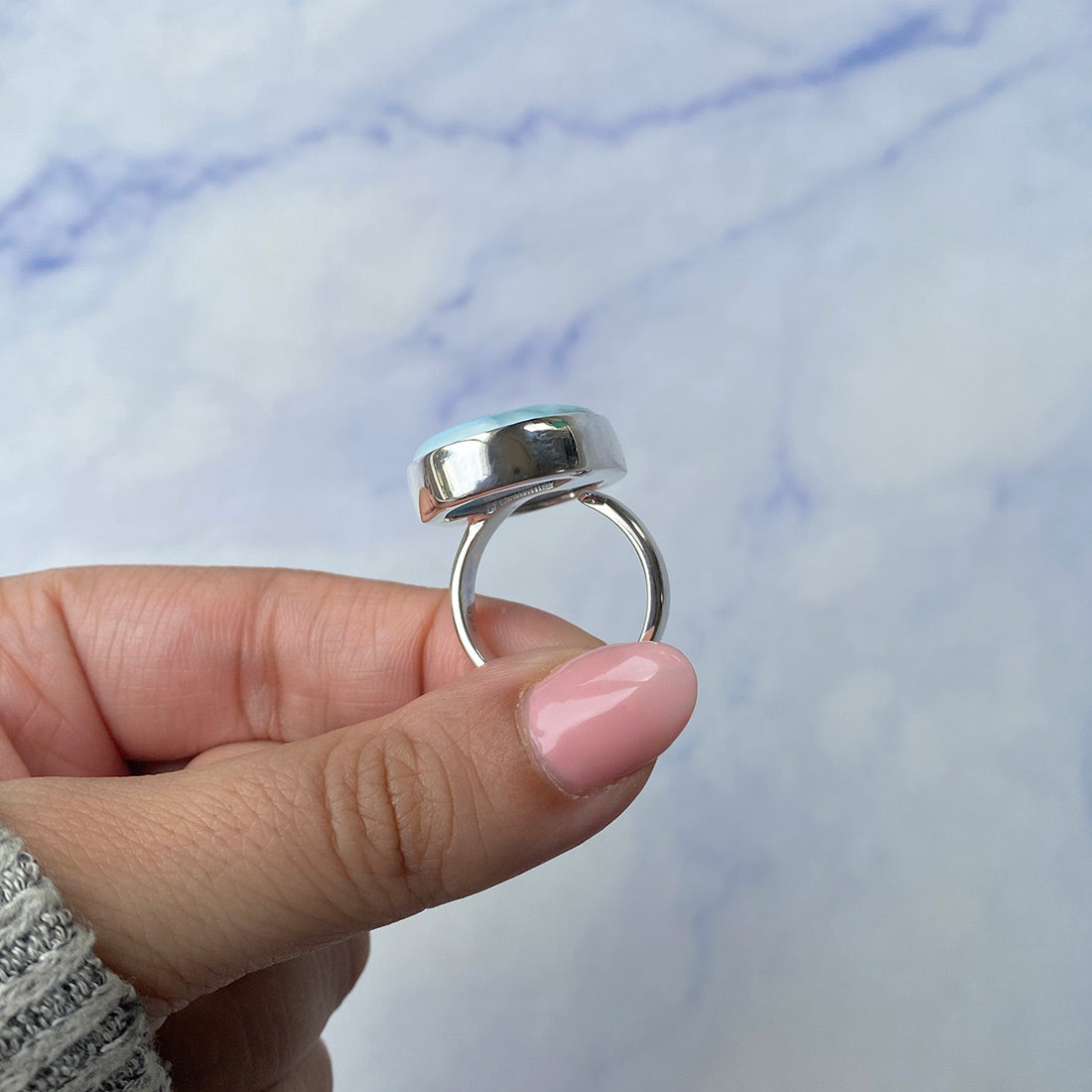 Larimar Adjustable Ring-(LAR-R-364.)