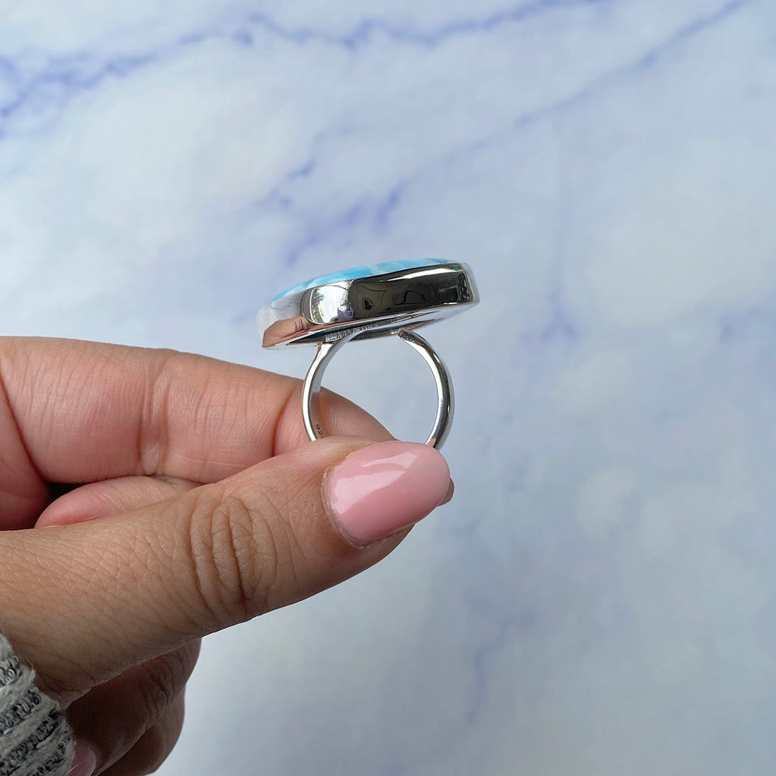 Larimar Adjustable Ring-(LAR-R-365.)