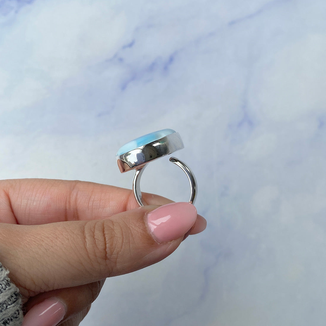 Larimar Adjustable Ring-(LAR-R-367.)