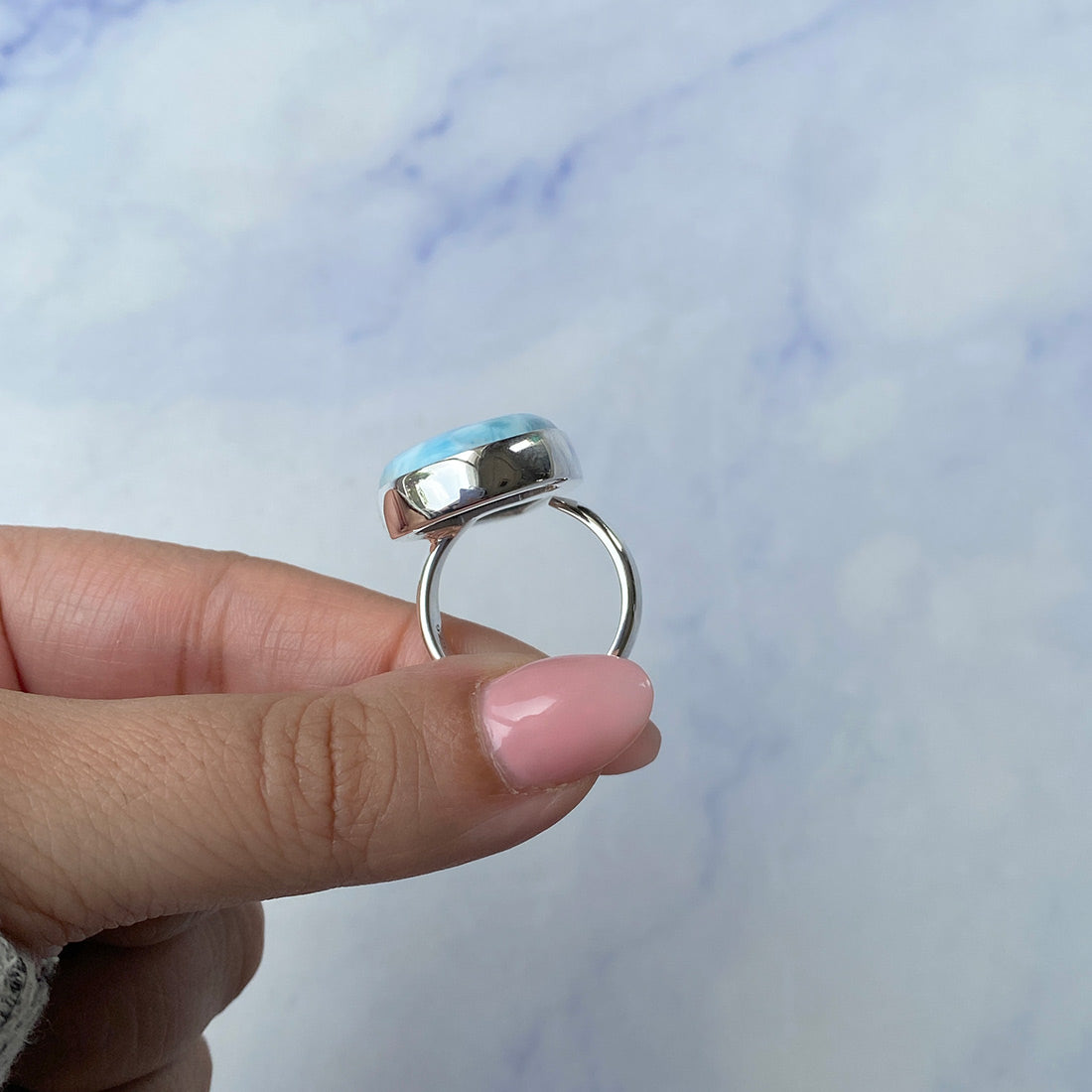 Larimar Adjustable Ring-(LAR-R-369.)