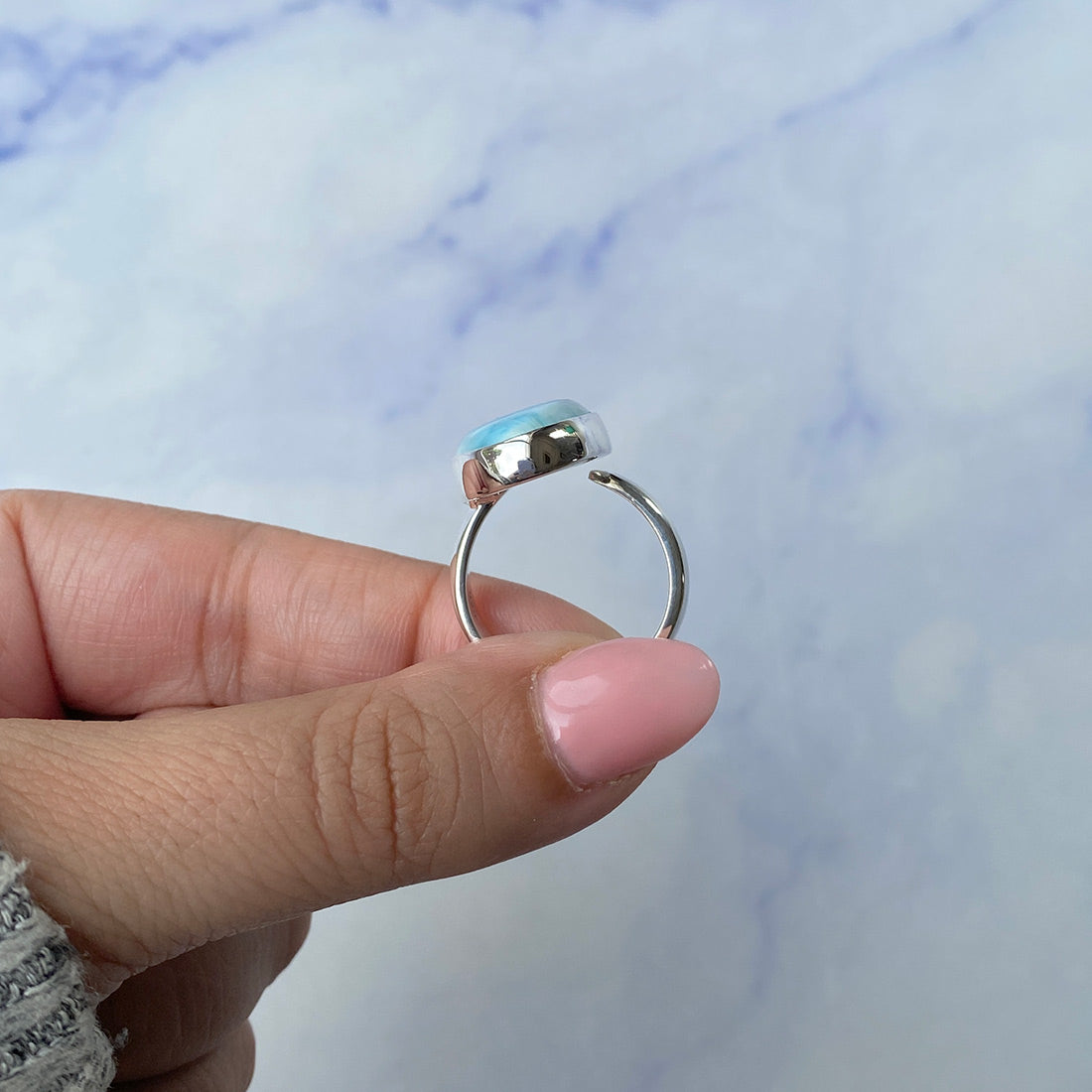 Larimar Adjustable Ring-(LAR-R-372.)