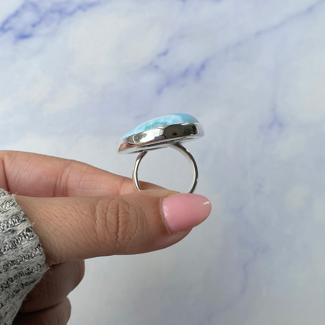 Larimar Adjustable Ring-(LAR-R-374.)