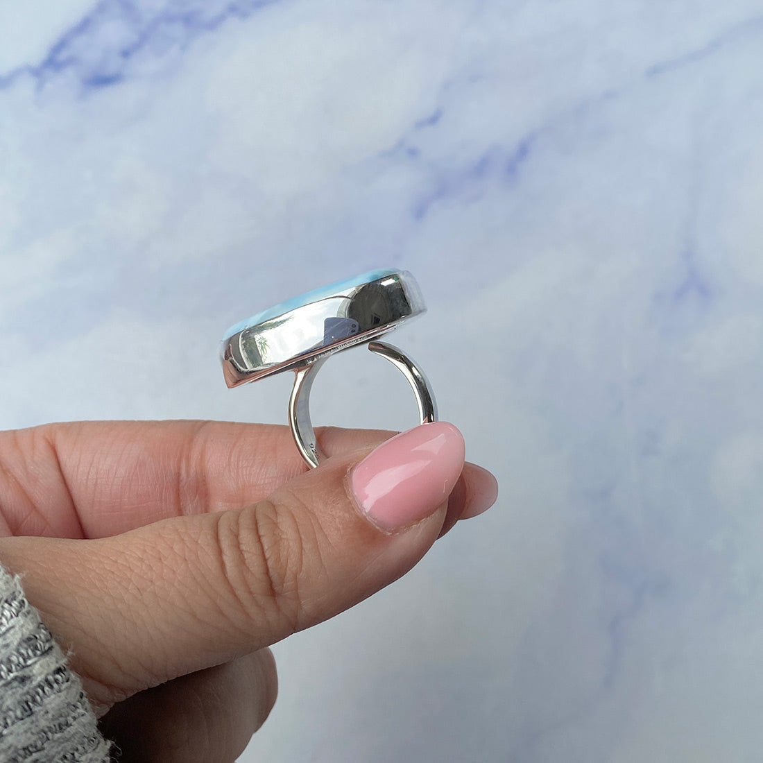 Larimar Adjustable Ring-(LAR-R-375.)