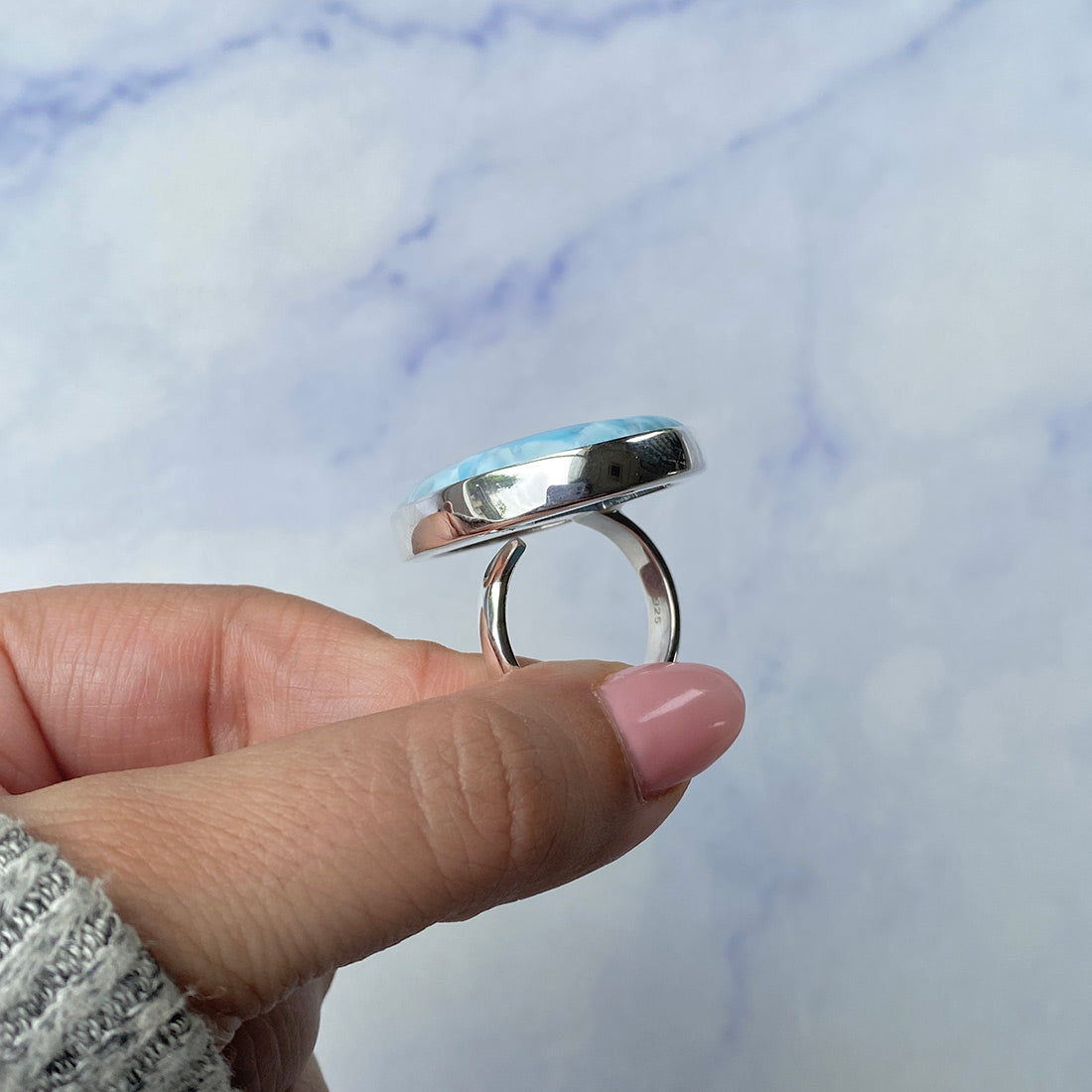 Larimar Adjustable Ring-(LAR-R-377.)