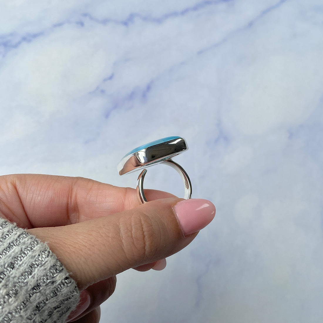 Larimar Adjustable Ring-(LAR-R-378.)