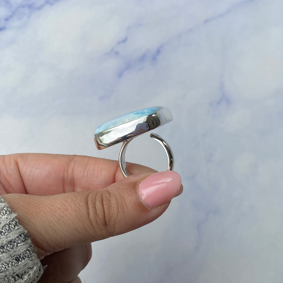 Larimar Adjustable Ring-(LAR-R-380.)