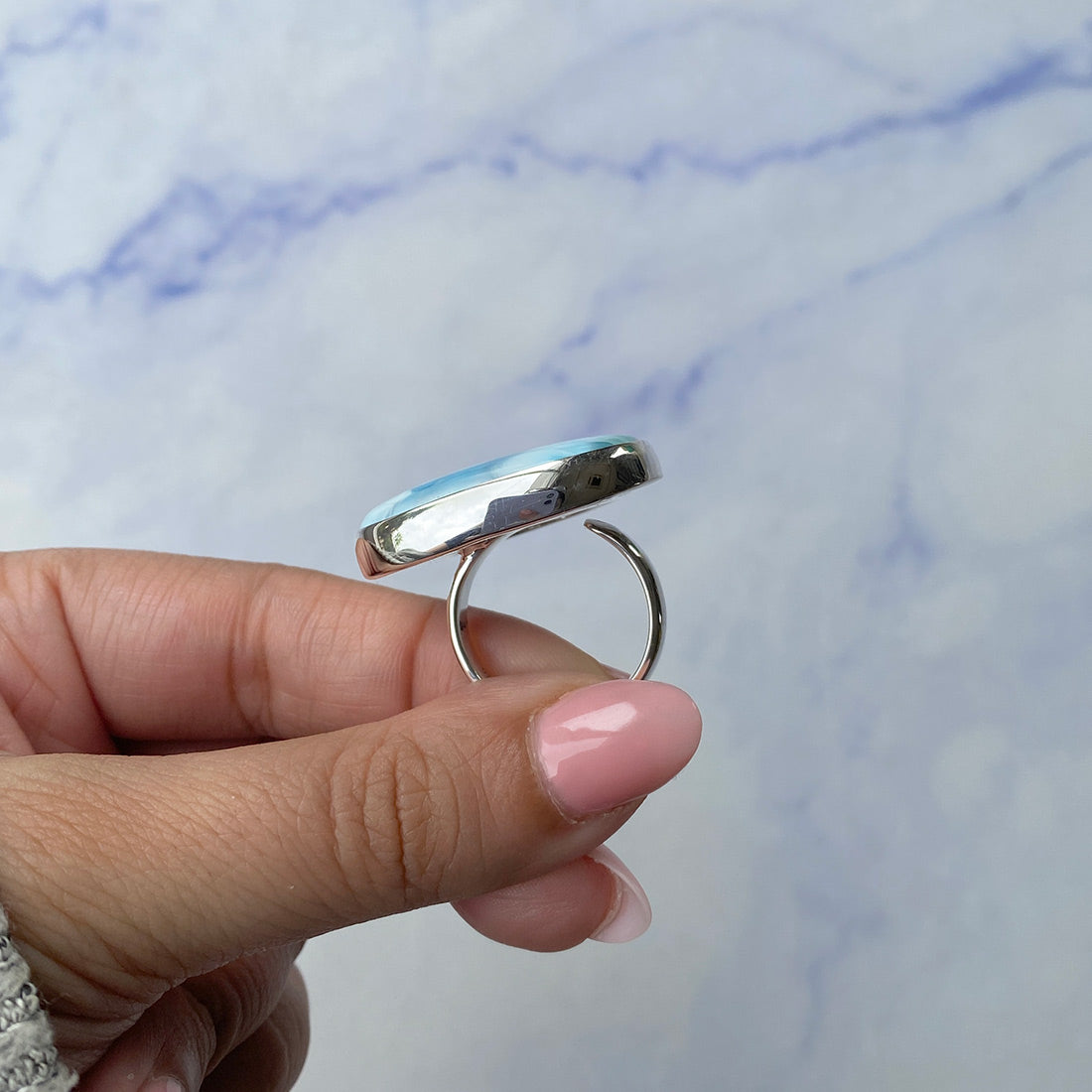 Larimar Adjustable Ring-(LAR-R-382.)
