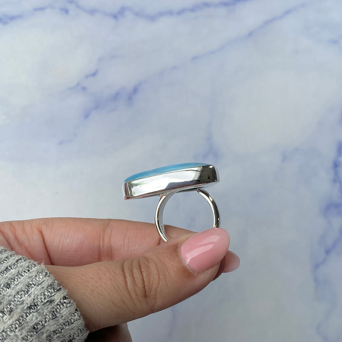 Larimar Adjustable Ring-(LAR-R-387.)