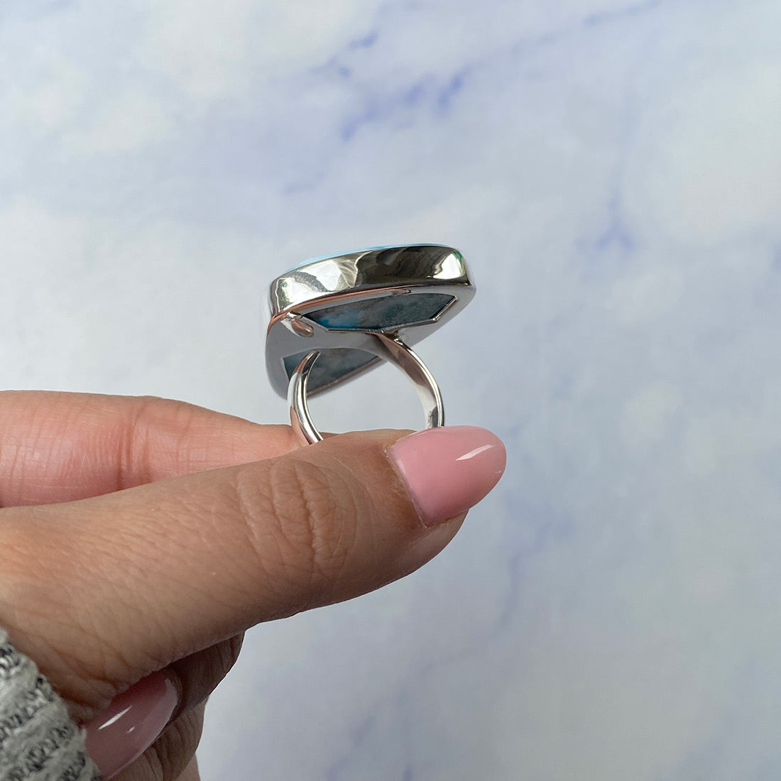 Larimar Adjustable Ring-(LAR-R-389.)