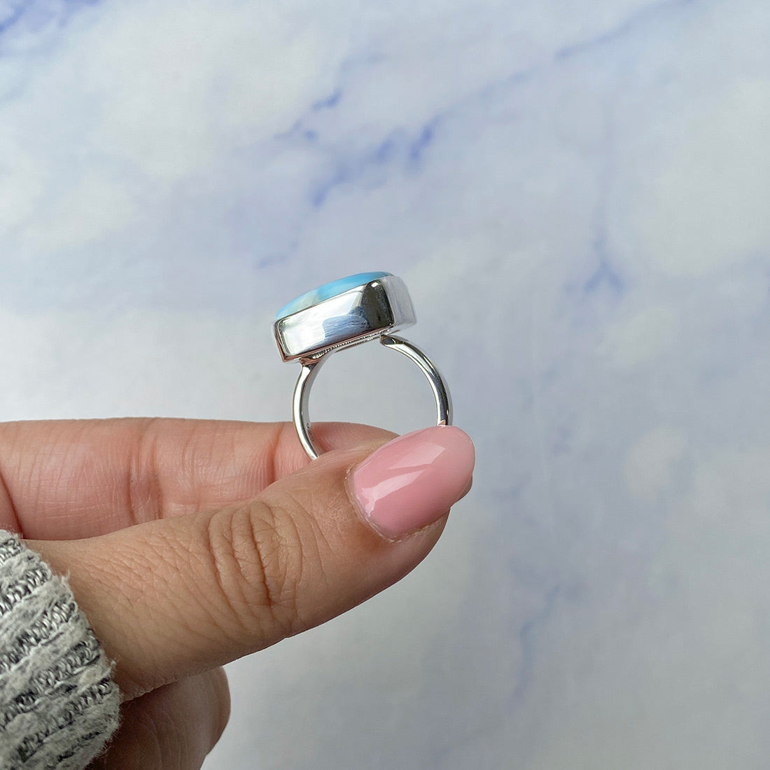 Larimar Adjustable Ring-(LAR-R-390.)