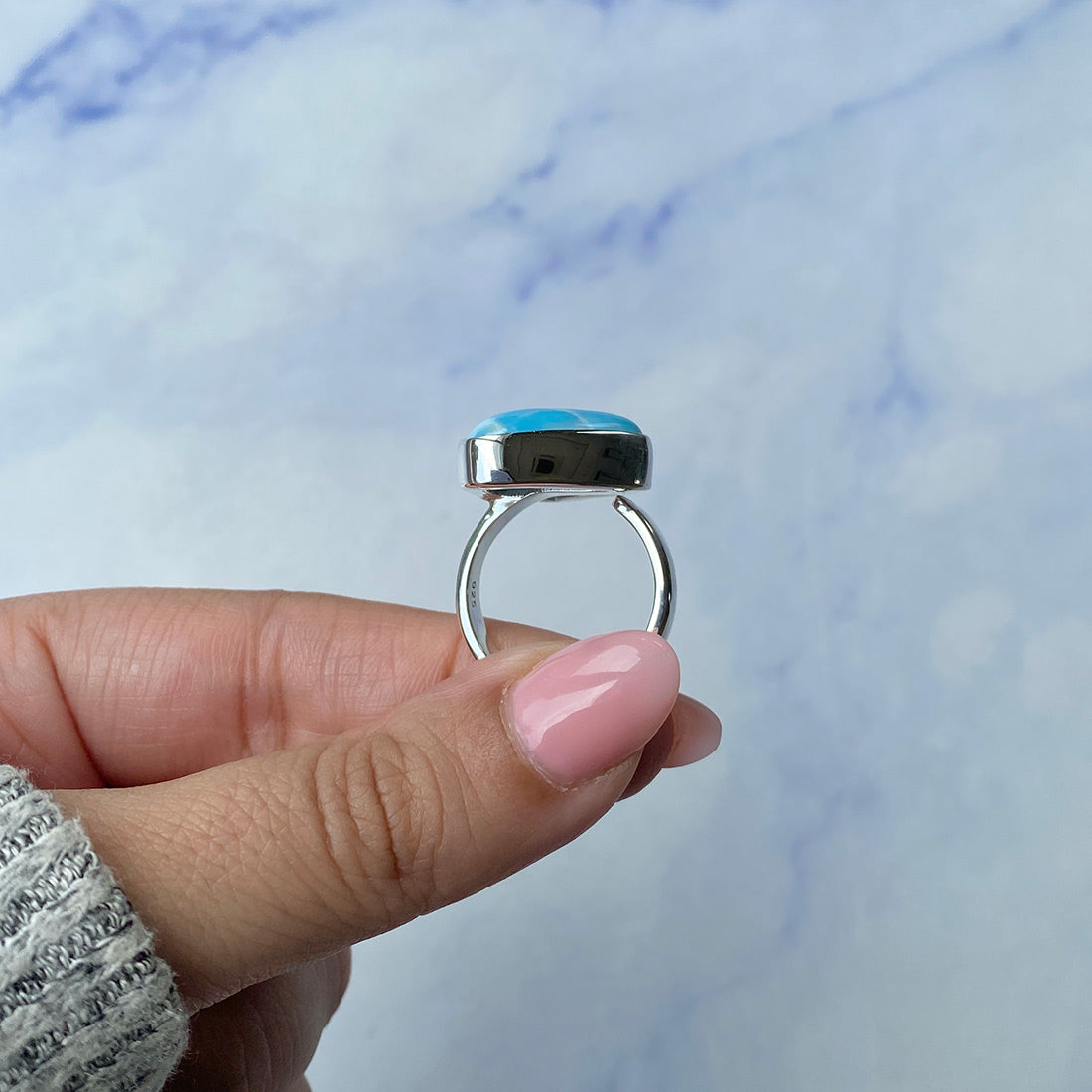 Larimar Adjustable Ring-(LAR-R-395.)