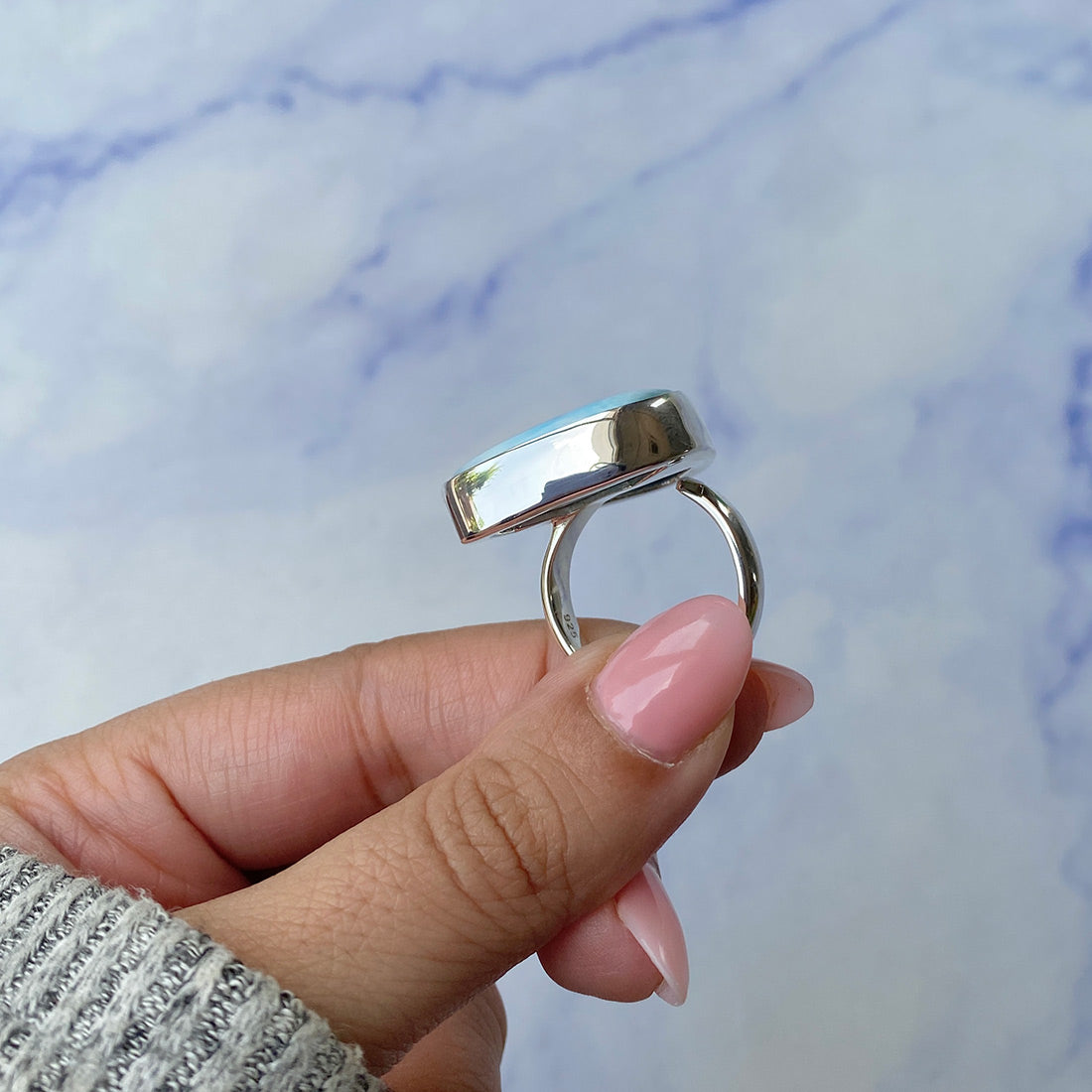 Larimar Adjustable Ring-(LAR-R-397.)