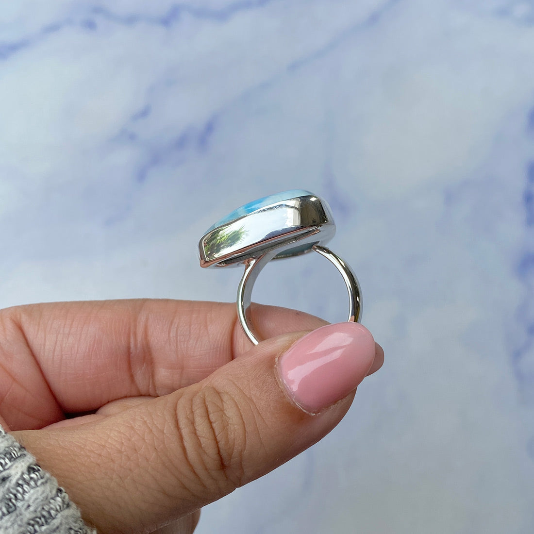 Larimar Adjustable Ring-(LAR-R-399.)