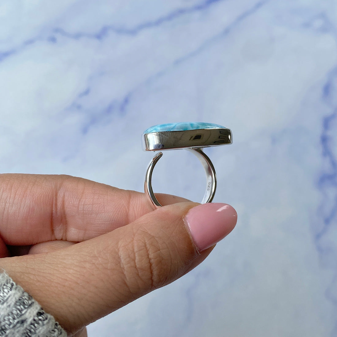 Larimar Adjustable Ring-(LAR-R-400.)