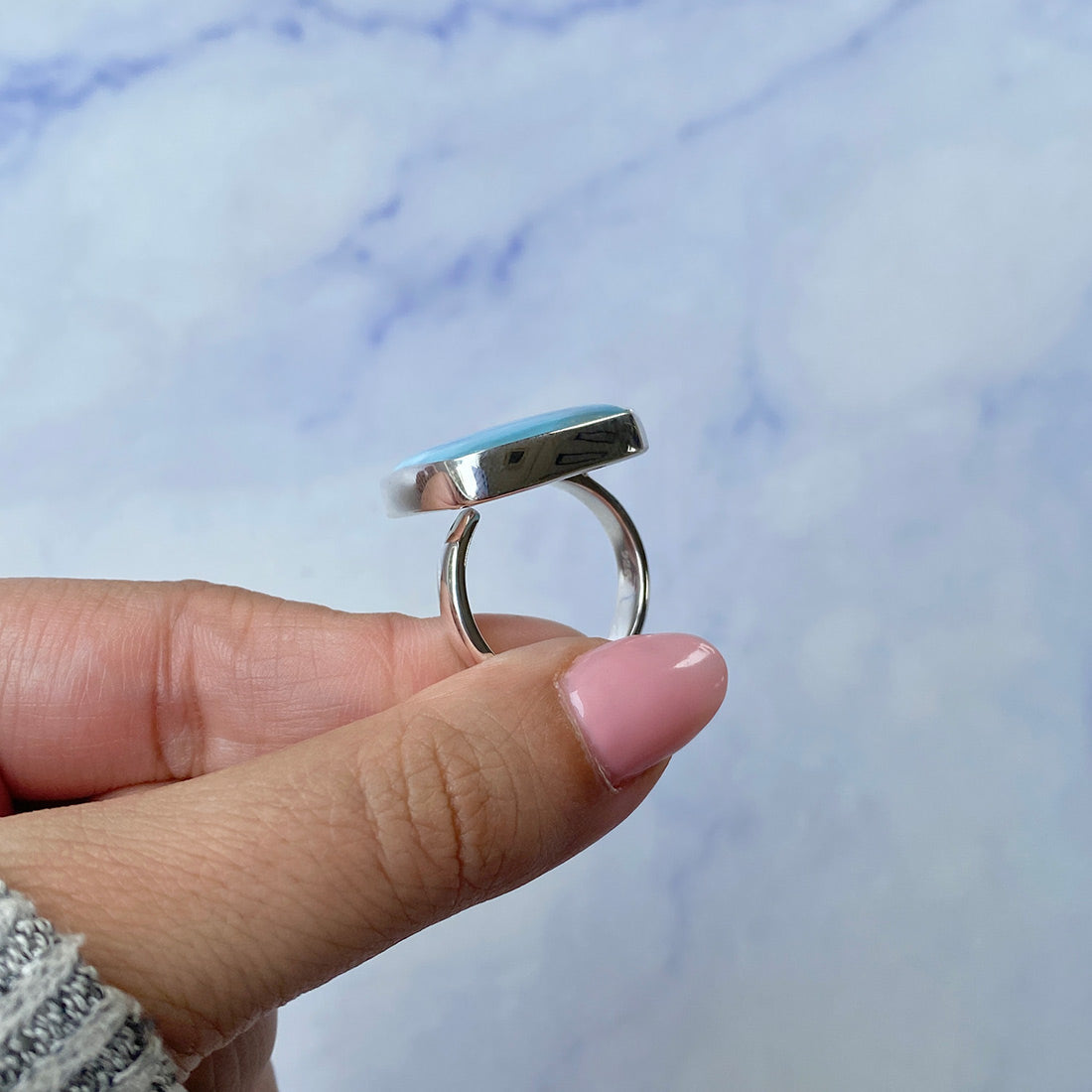 Larimar Adjustable Ring-(LAR-R-402.)