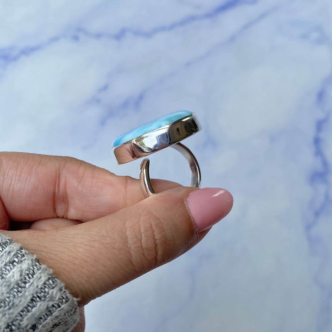 Larimar Adjustable Ring-(LAR-R-405.)