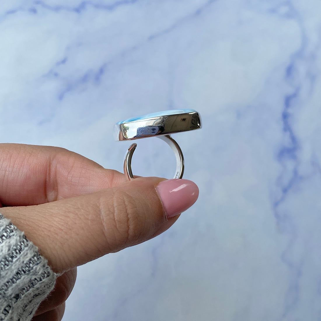 Larimar Adjustable Ring-(LAR-R-406.)