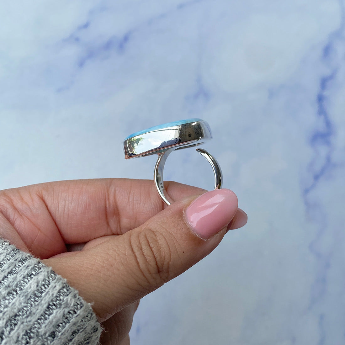 Larimar Adjustable Ring-(LAR-R-407.)