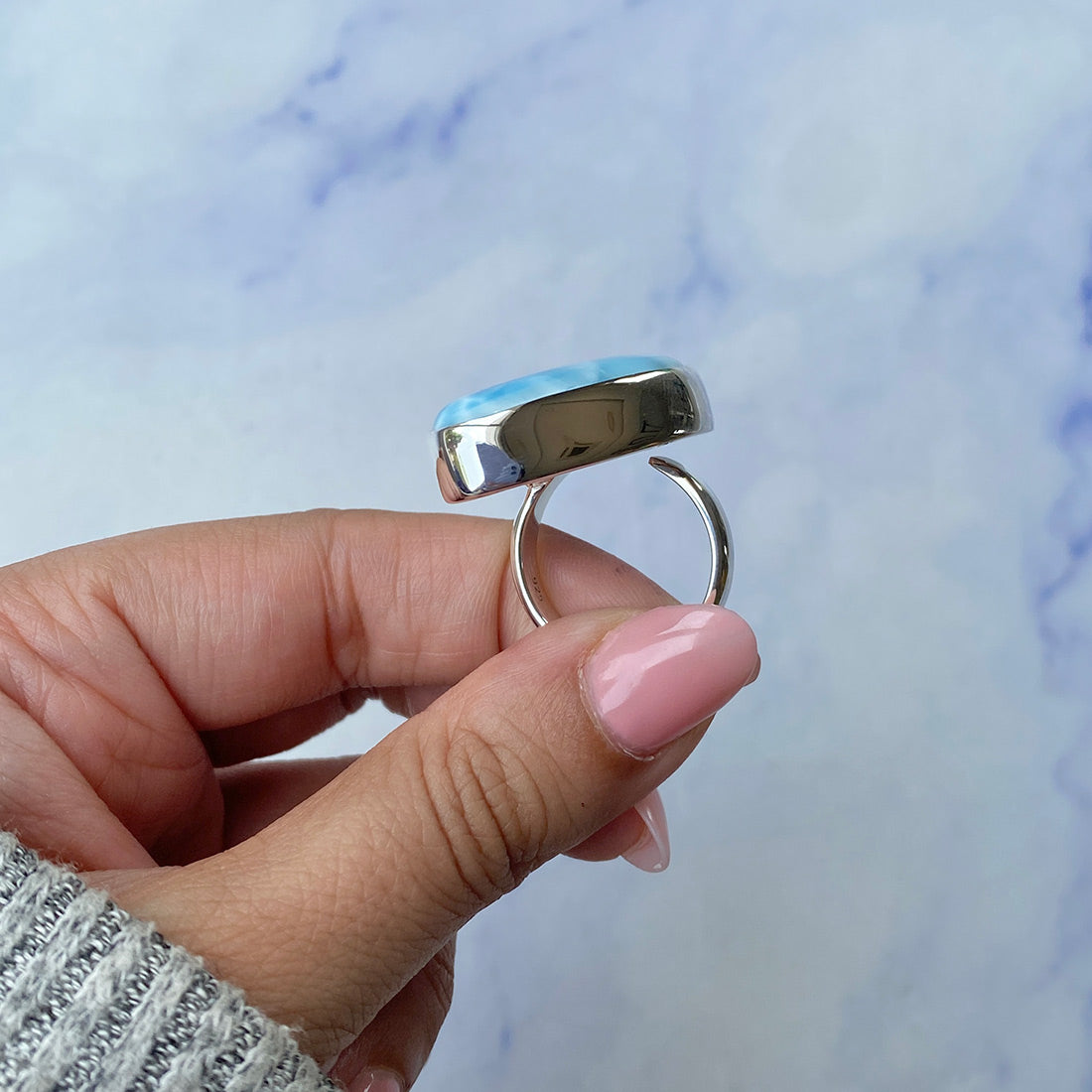 Larimar Adjustable Ring-(LAR-R-409.)