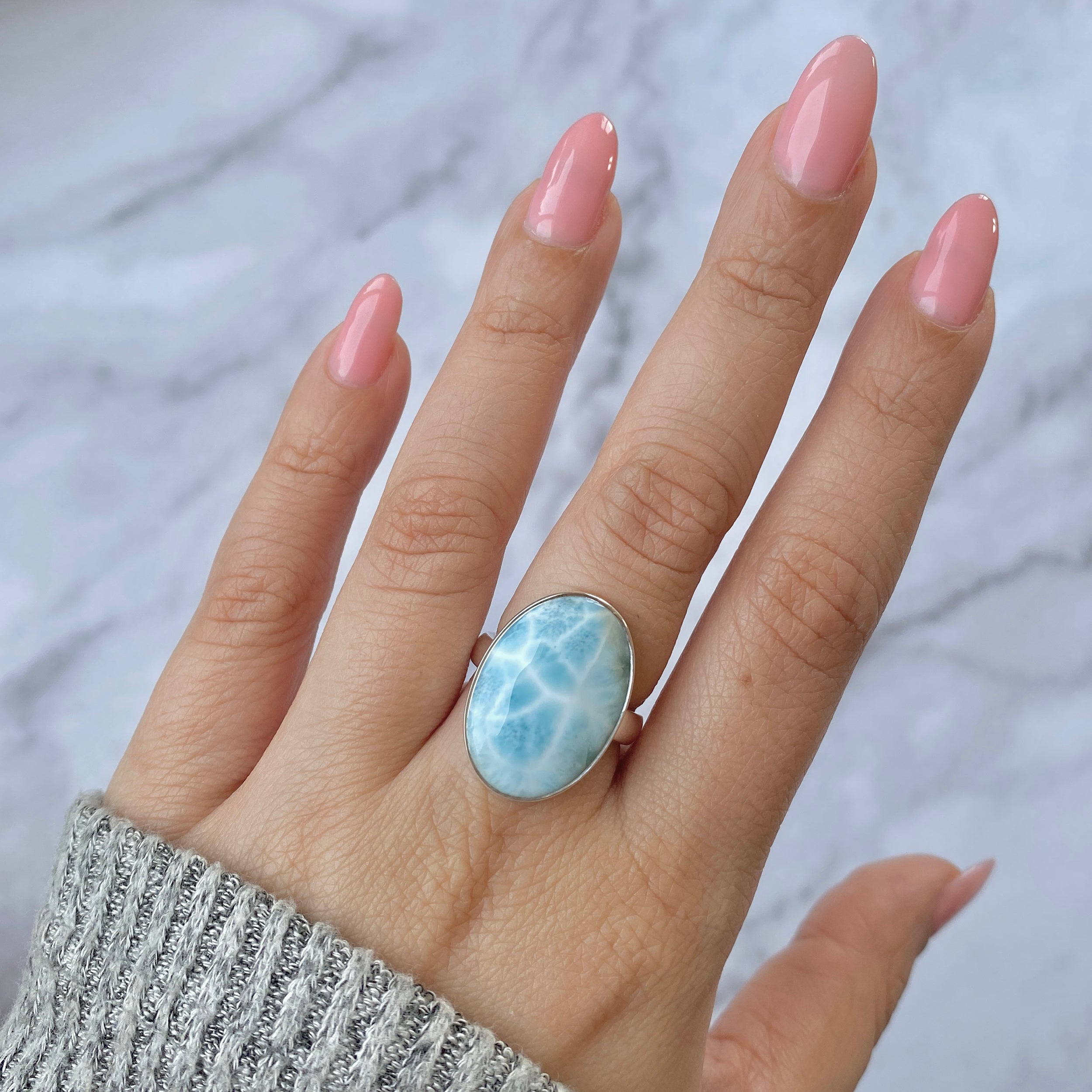 Larimar Adjustable Ring-(LAR-R-41.)