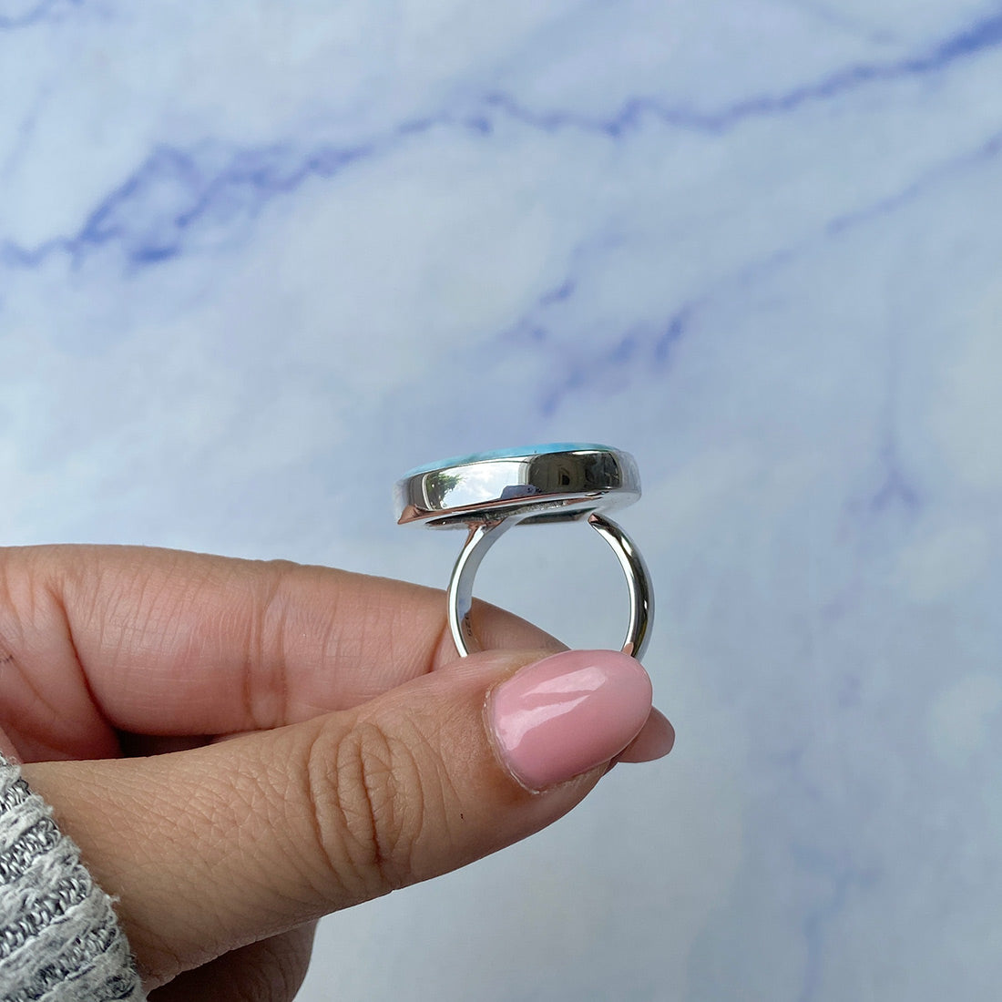 Larimar Adjustable Ring-(LAR-R-411.)