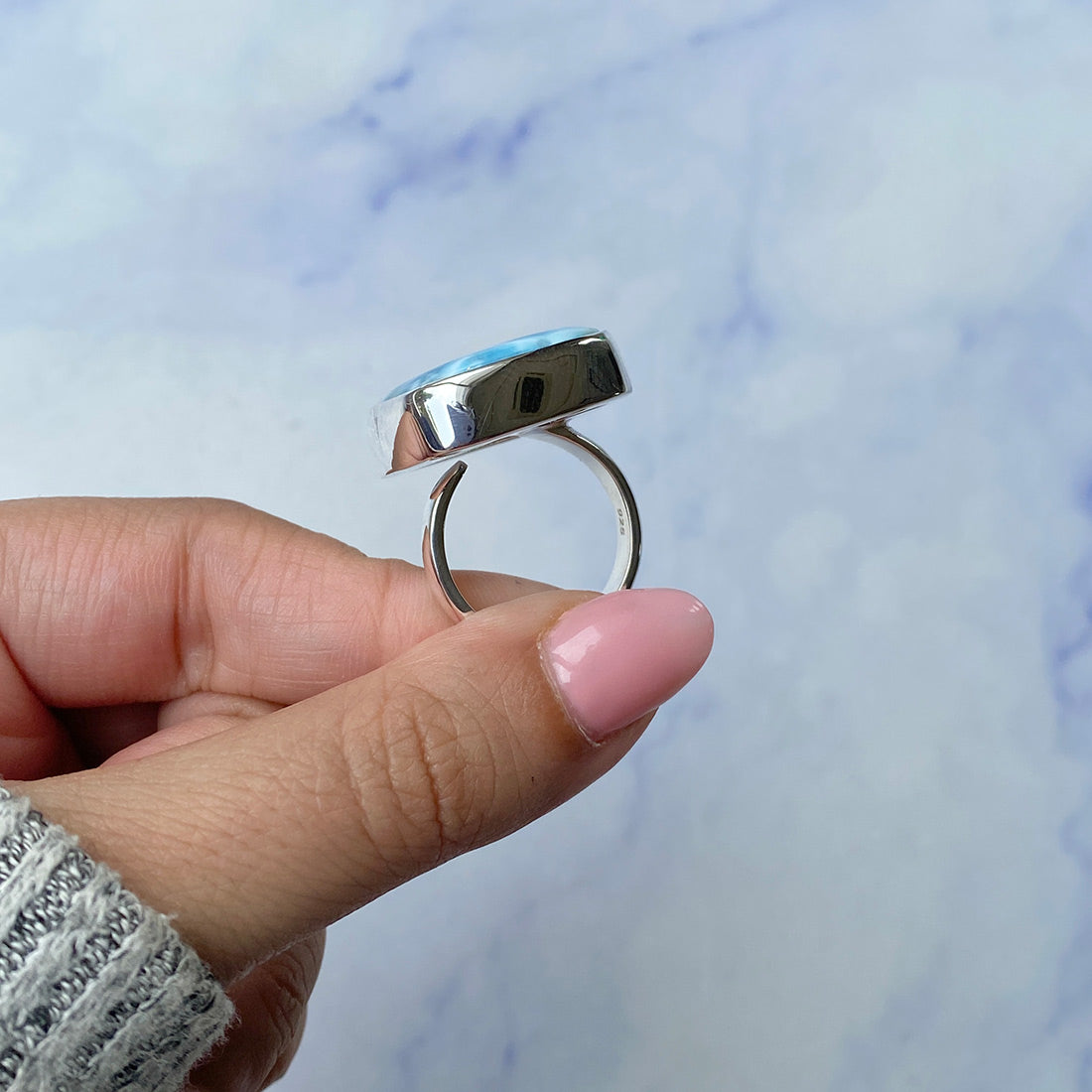 Larimar Adjustable Ring-(LAR-R-412.)