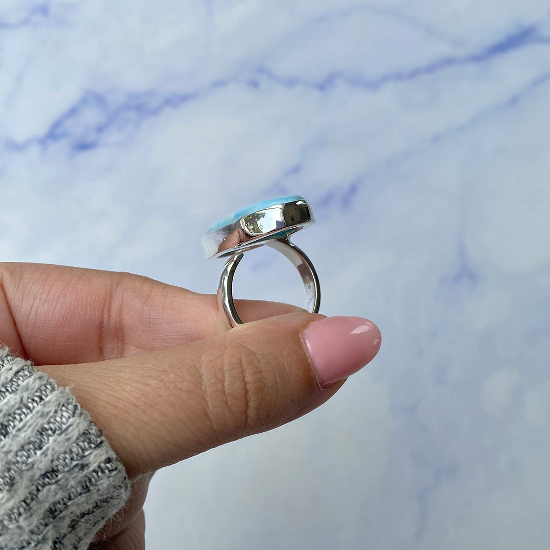 Larimar Adjustable Ring-(LAR-R-415.)