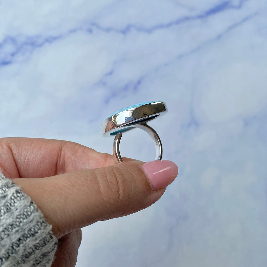 Larimar Adjustable Ring-(LAR-R-419.)