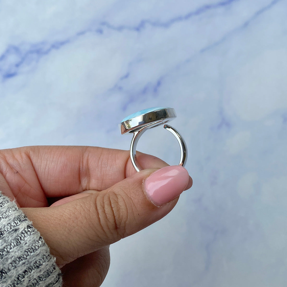 Larimar Adjustable Ring-(LAR-R-422.)