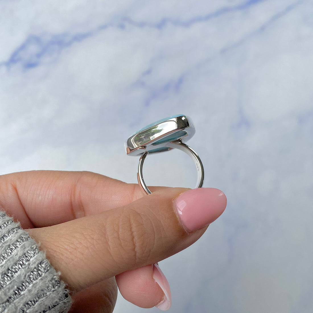 Larimar Adjustable Ring-(LAR-R-434.)