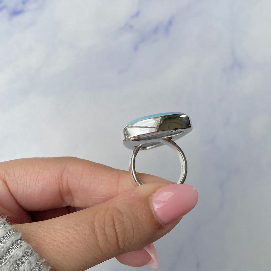 Larimar Adjustable Ring-(LAR-R-437.)