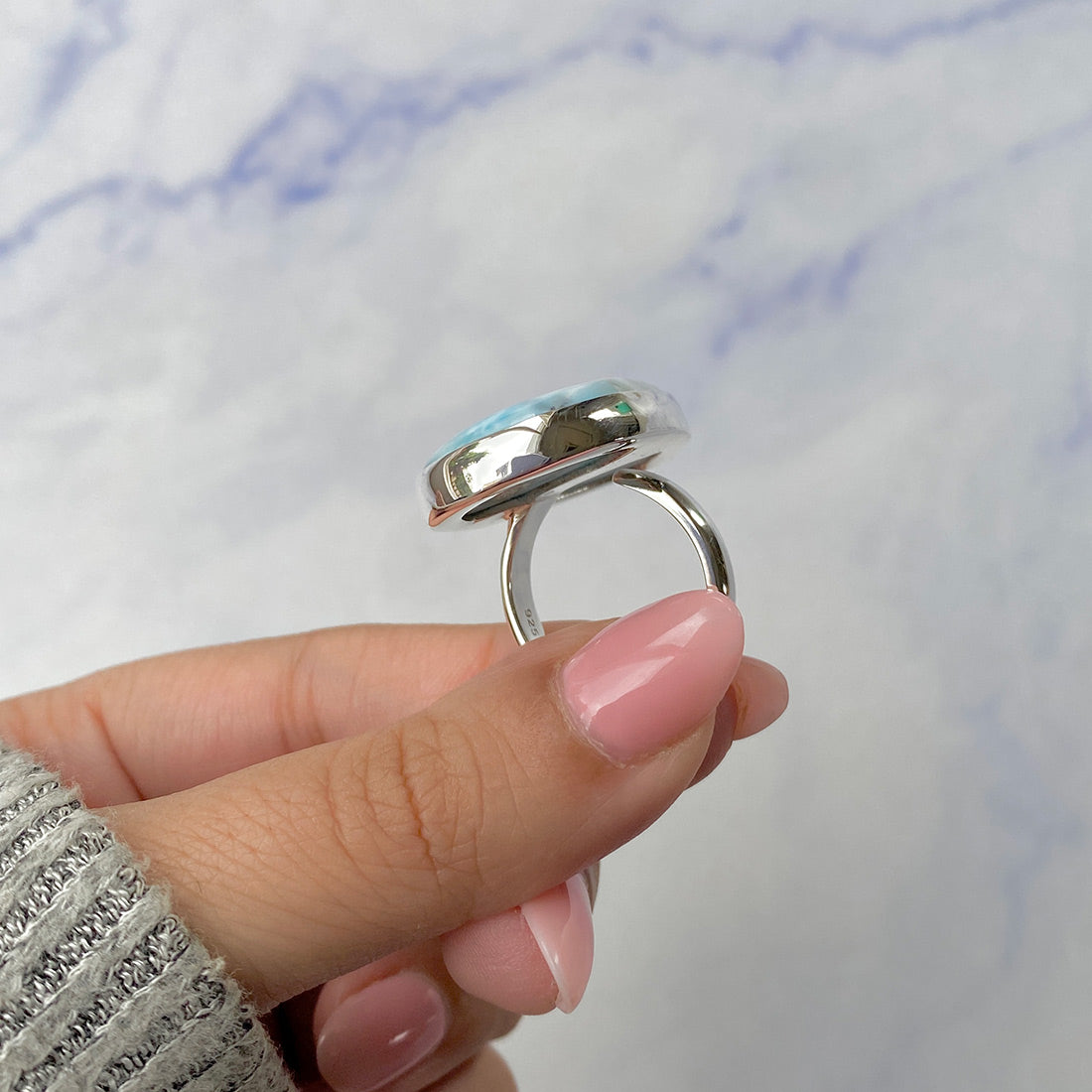 Larimar Adjustable Ring-(LAR-R-439.)