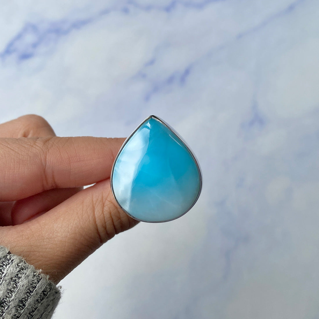 Larimar Adjustable Ring-(LAR-R-441.)