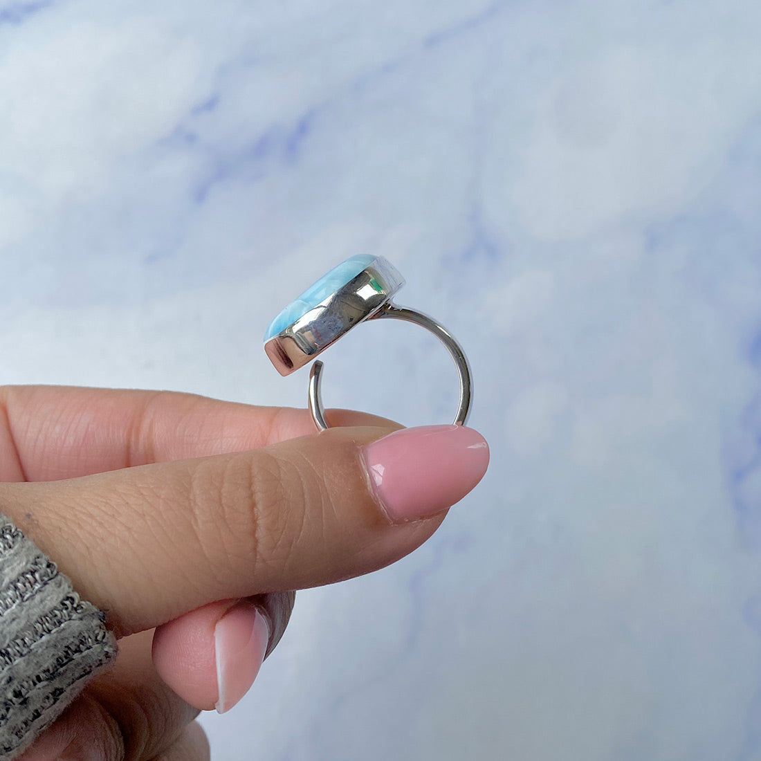 Larimar Adjustable Ring-(LAR-R-444.)