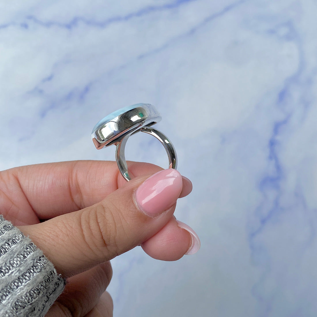 Larimar Adjustable Ring-(LAR-R-449.)