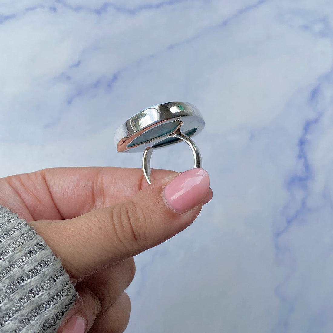 Larimar Adjustable Ring-(LAR-R-450.)