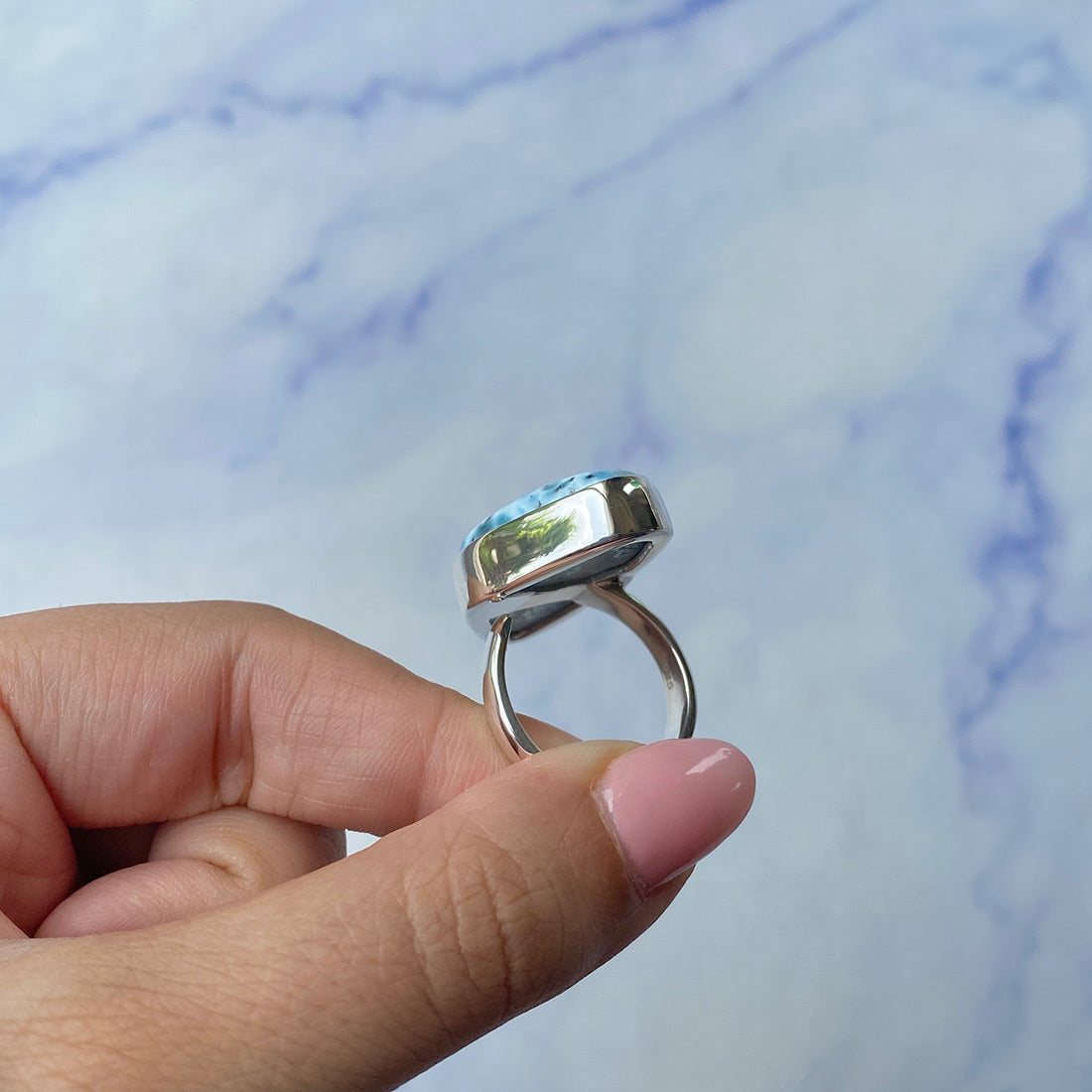 Larimar Adjustable Ring-(LAR-R-455.)