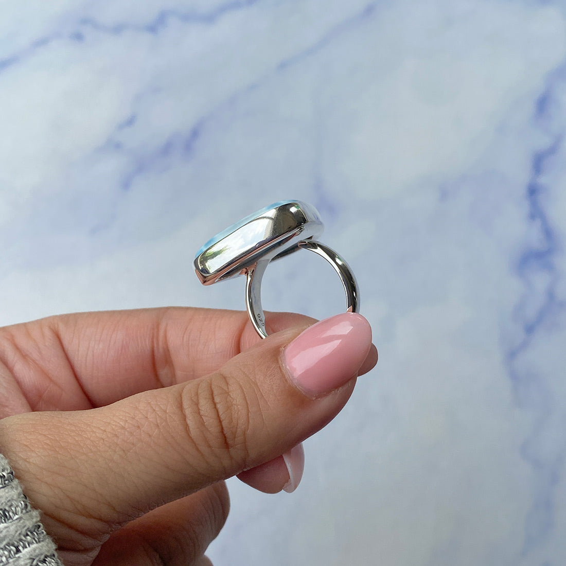 Larimar Adjustable Ring-(LAR-R-459.)