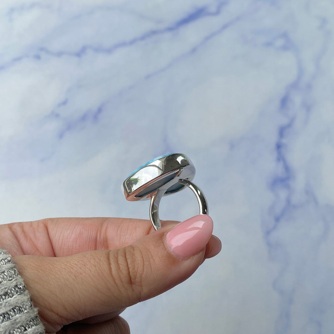 Larimar Adjustable Ring-(LAR-R-462.)