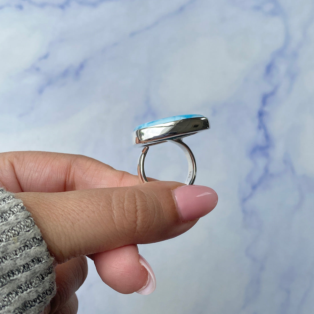 Larimar Adjustable Ring-(LAR-R-463.)