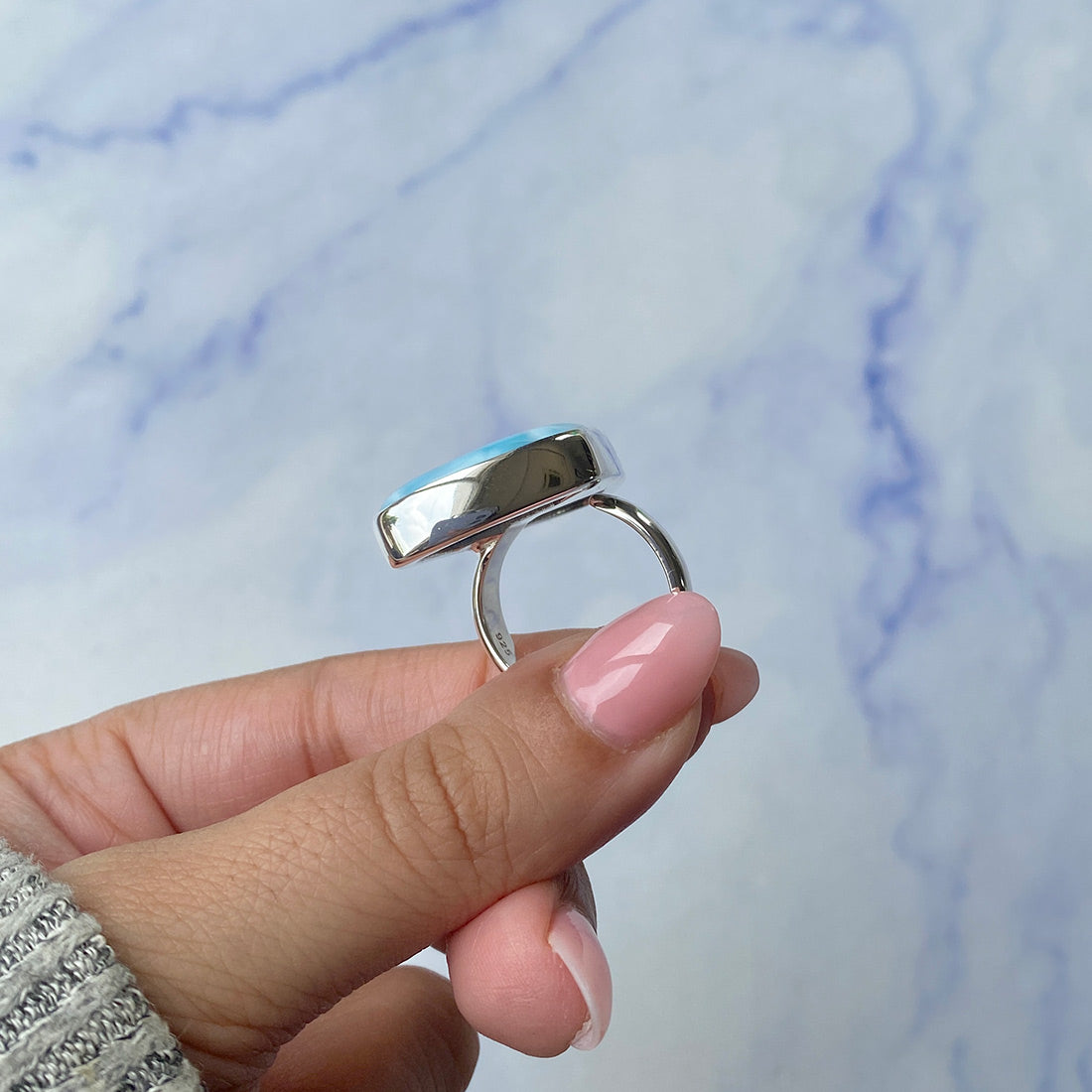 Larimar Adjustable Ring-(LAR-R-465.)