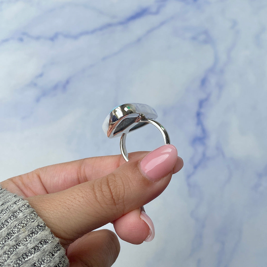 Larimar Adjustable Ring-(LAR-R-466.)