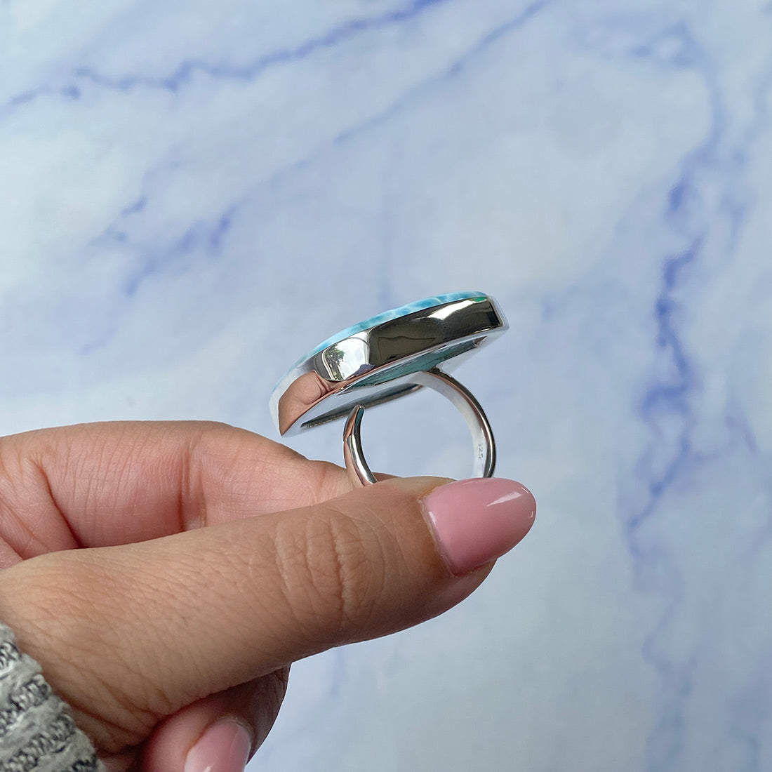 Larimar Adjustable Ring-(LAR-R-468.)